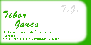 tibor gancs business card